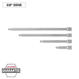 Image of the Milwaukee 4PC 3/8” Drive Wobble Extension Set