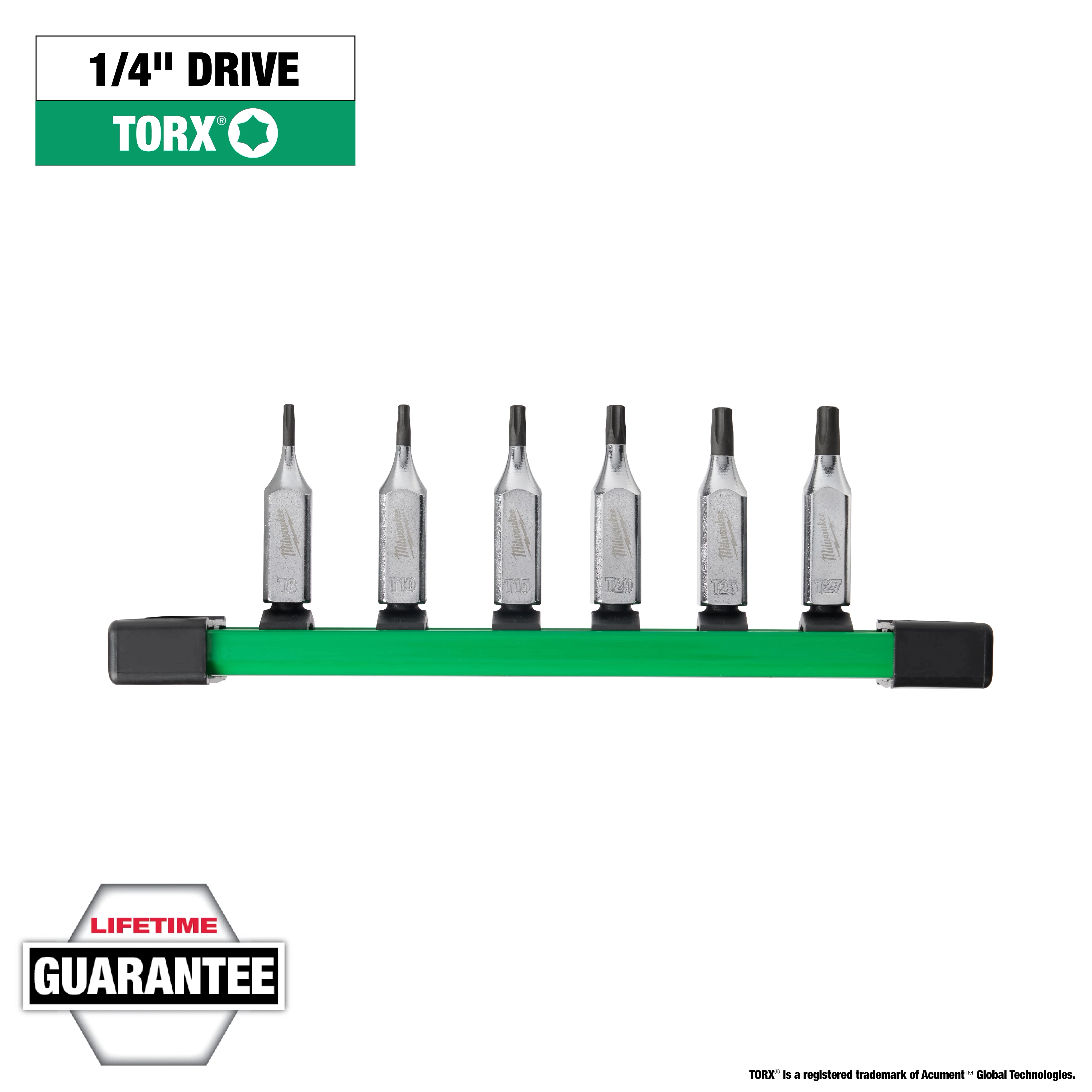 6c 1/4” Drive TORX Bit Socket Set