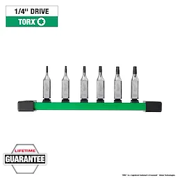 6c 1/4” Drive TORX Bit Socket Set