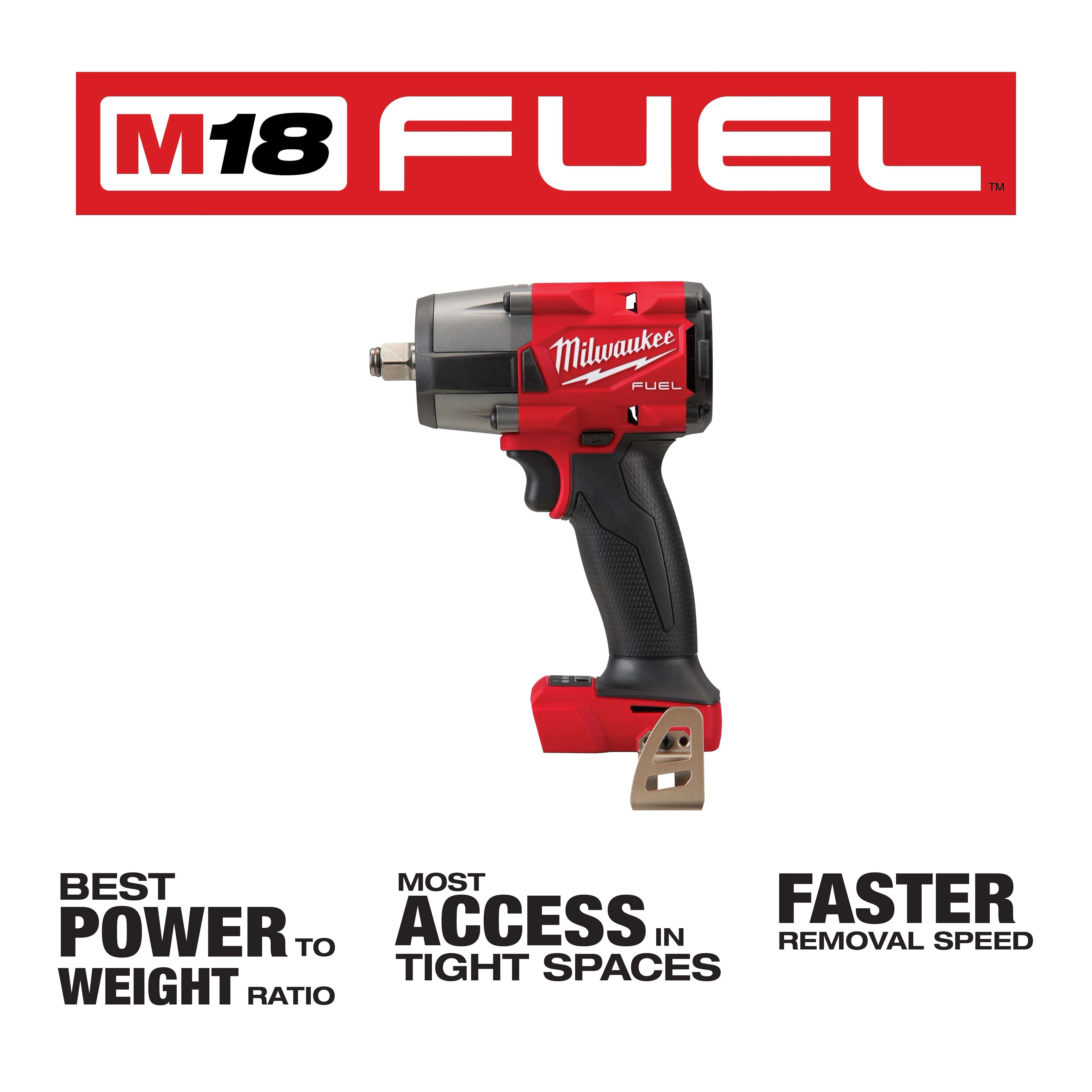 M18 FUEL™ 1/2" Mid-Torque Impact Wrench w/ Friction Ring FUEL USP