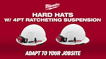 Milwaukee Hard Hats with 4 Point Ratcheting Suspension