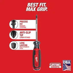 #2 Phillips 4" Cushion Grip Screwdriver (USA)