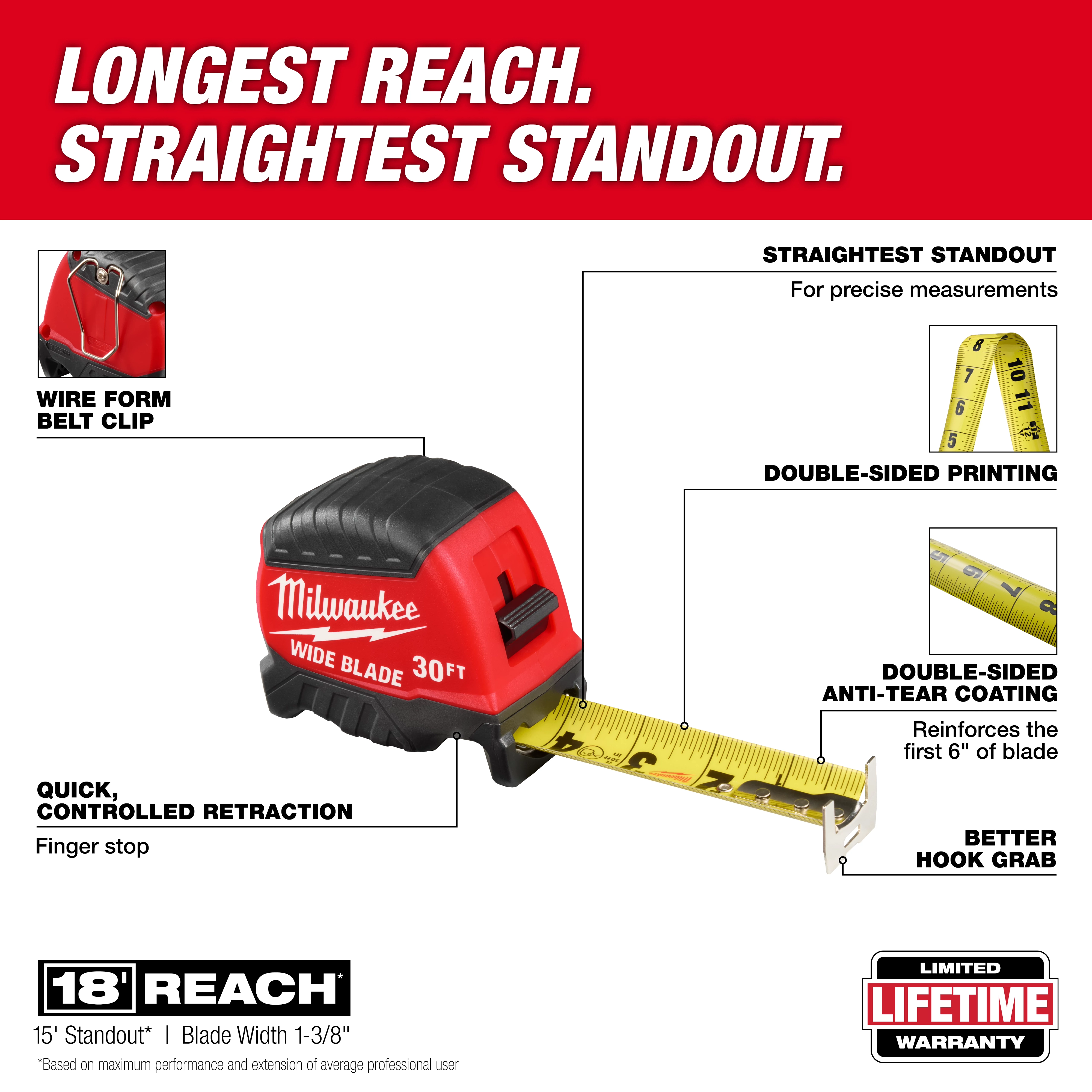 30ft Wide Blade Tape Measure